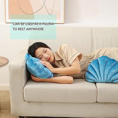 3d Throw Pillows Shell Shaped Accent Throw Pillow, Soft Velvet