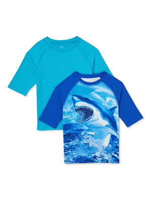 Boys' Wave Long Sleeve Rash Guard Swim Shirt - Art Class™ Dark Blue Xl  Husky : Target