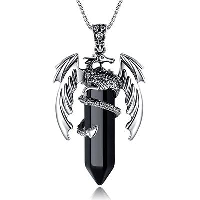 Amazon.com: XIANNVXI Amethyst Necklace for Men Women Healing Crystal Stone  Pointed Adjustable Black Rope Natural Gemstone Pendant Necklaces Jewelry :  Health & Household