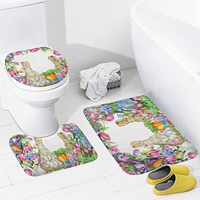 OLANLY Luxury Toilet Rugs U-Shaped 24x20, Extra Soft and Absorbent