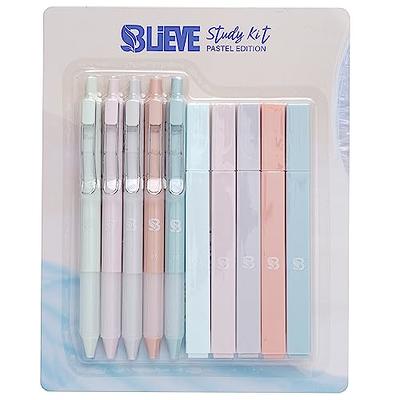 BLIEVE Aesthetic Highlighters and Gel Pens With Soft Ink and Tip, No Bleed  Dry Fast Easy to Hold, for Bible Journaling Planner Notes 