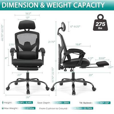  Sweetcrispy Office Computer Desk Chair, Ergonomic Low-Back Mesh  Rolling Work Swivel Chairs with Wheels, Armless Comfortable Seat Lumbar  Support for Home,Bedroom,Study,Student,Adults, Grey : Home & Kitchen