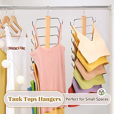 Tank Tops Hangers Space Saving - CINKSY Bra Hangers Clothes Organizer with  360° Rotating Hooks Heavy Duty 6 Tier Wooden Closet Storage and Organizer  for Lingerie Camisole Scarf Belt- 4 Pack - Yahoo Shopping