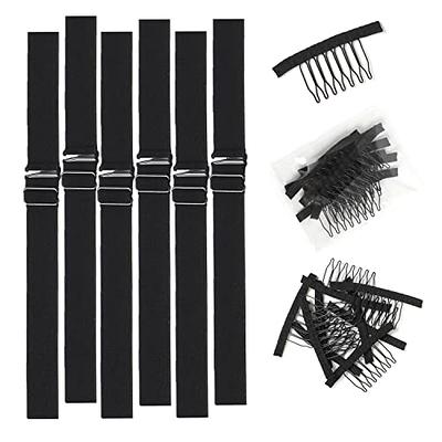 12PCS Adjustable Band for Wigs Wig Strap Elastic Band for Wigs Wig Band Wig  Cap for Wig Making Wig Strapds Elastic Hair Band Sewing for Making Wig