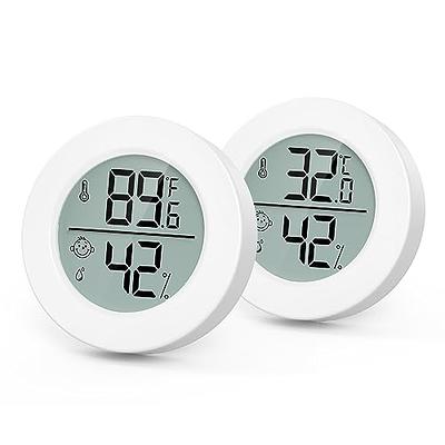 KeeKit Digital Hygrometer Thermometer, Indoor Temperature Humidity Monitor,  Mini Humidity Gauge Meter with ℃/℉ Switch for Home, Baby Room, Greenhouse,  White, 2 Pack - Yahoo Shopping