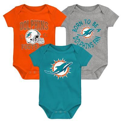 Newborn Aqua Miami Dolphins Team Logo Bodysuit