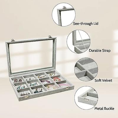 Stratalife Set of 3 Stackable Jewelry Tray Jewelry Organizer Tray Earring  Display Trays Drawer Jewelry Organizer Tray Removable Jewelry Drawer