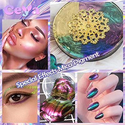 Cyan Pearl Mica Powder Cosmetic Grade Pearlescent Makeup Pigment DIY  Eyeshadow Epoxy Resin Lip Gloss Nail Art Glitter