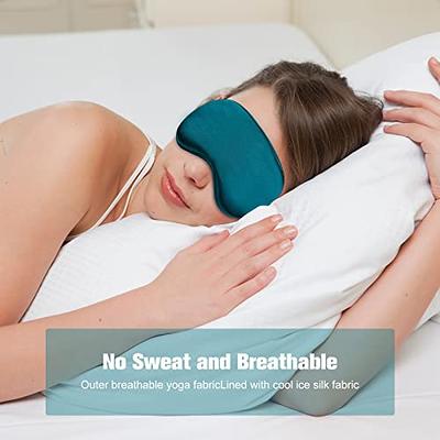 2 Pcs Silk Smooth Sleep Mask, Blackout Blindfold