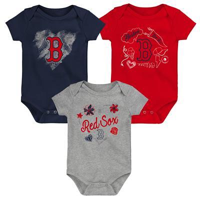 Infant Tiny Turnip Red Boston Sox Heart Bat Bodysuit