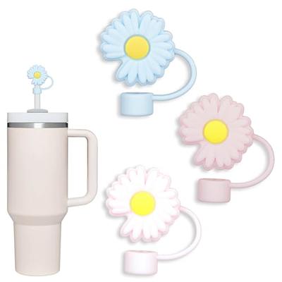 3 Pack Compatible with Stanley 30&40 Oz Tumbler, 10mm Flower Straw Covers  Cover, Cute Silicone Straw Covers, Straw Protectors, Various Shapes Soft