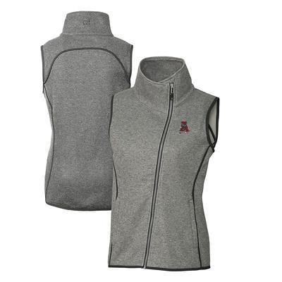 San Francisco 49ers Cutter & Buck Women's Mainsail Sweater-Knit Full-Zip  Jacket - Heathered Gray