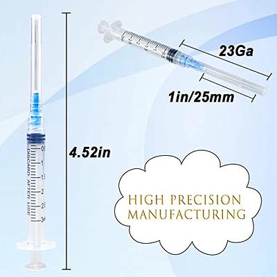  1ml Luer lock Syringe with 25Ga Needle, 100 Pack