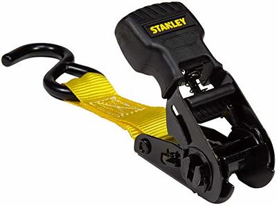 Stanley S10002 Black/Yellow 1 x 10' Ratchet Tie Down Straps - Light Cargo  Securing (1,500 lbs Break Strength), 2 Pack - Yahoo Shopping