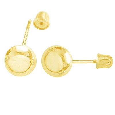 Ritastephens 14k Yellow Gold Ball Stud Post Earrings 3,4,5,6,7mm