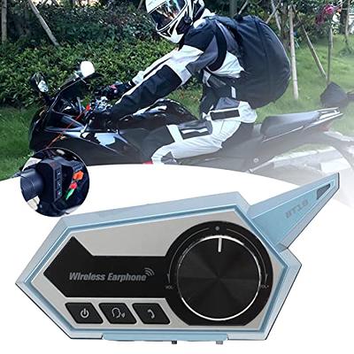1/2x Music Interphone Bluetooth 5.3 Motorcycle Helmet Intercom