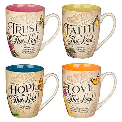 Christian Art Gifts Novelty Floral Ceramic Scripture Coffee & Tea