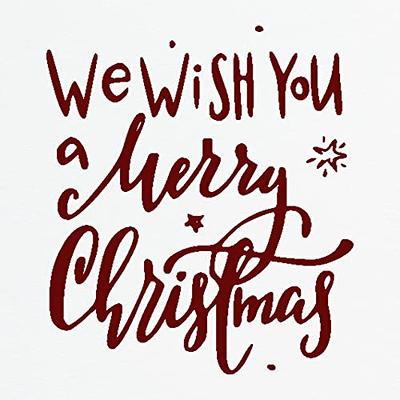 Merry Christmas Trees Deer Clear Stamps for Card Making Decoration DIY  Scrapbooking, Greeting Words Transparent Rubber Seal Stamps for Photo Card