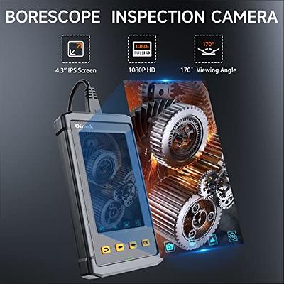 Industrial Endoscope Camera with Light, 1080P HD Borescope Inspection  Camera, 5.5mm Thin Snake Scope Camera with 2.4'' Screen, Flexible  Semi-Rigid Cable for Sewer, Drain, Plumbing Check(16.4FT) - Yahoo Shopping