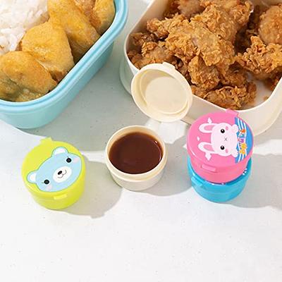 4pcs Mini Condiment Squeeze Bottles Leakproof Mini Ketchup Sauce