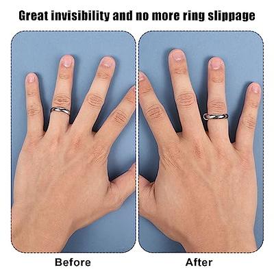 Invisible Ring Size Adjuster for Loose Rings, Spiral Ring Tightener, Jewelry Adjusters Fit Wide Rings, Ring Guards for Golden, Silver and Diamond