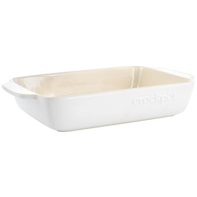 Crockpot Artisan 4 Quart Rectangular Stoneware Bake Pan in Cream - Yahoo  Shopping