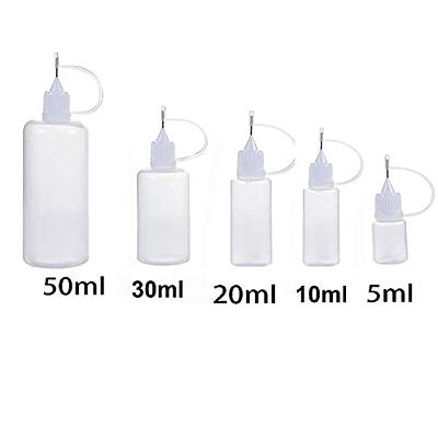 10Pcs Fine Tip Glue Bottles Applicator Bottle for DIY Crafts Paper Quilling  White