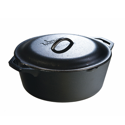 Uno Casa 6Qt Cast Iron Camping Dutch Oven with Lid Lifter and Storage Bag -  Cast Iron Dutch Oven Pot with Lid, Cast Iron Camping Cookware, Camping