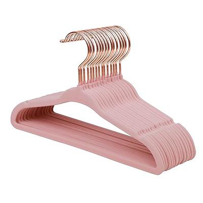 Premium Velvet Hangers (Pack of 50) Heavyduty- Non Slip No Shoulder Bump  Suit Hangers - Copper/Rose