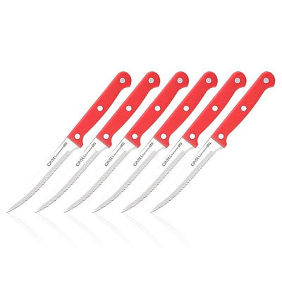 Ginsu Kiso Dishwasher Safe Red 14 Piece Set Natural Block