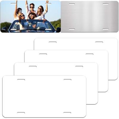 12 Pack Sublimation License Plate Blanks, Heat Thermal Transfer Sheet DIY  Picture Sublimation Blank,Metal Aluminum Automotive License Plate Plates  Tag