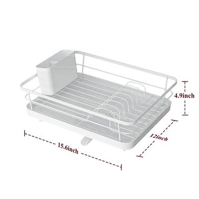 Sakugi Dish Drying Rack - Compact Dish Rack for Kitchen Counter with a  Cutlery Holder, Durable Stainless Steel Kitchen Dish Rack for Various