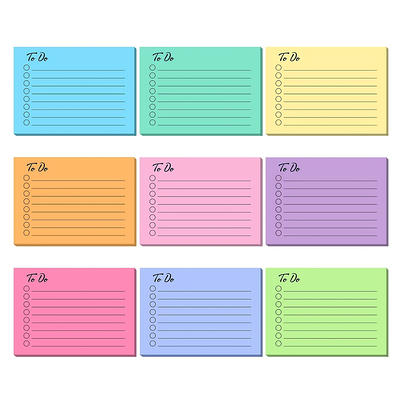 Colorful Horizontal Line Sticky Note 4 Colors Portable - Temu