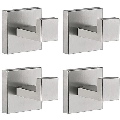 Stainless Steel Adhesive Hooks For Bathroom Sink, Shower, Tile, Robe,  Towel, Kitchen, Wall, Coat, Key & Bags, 4pcs
