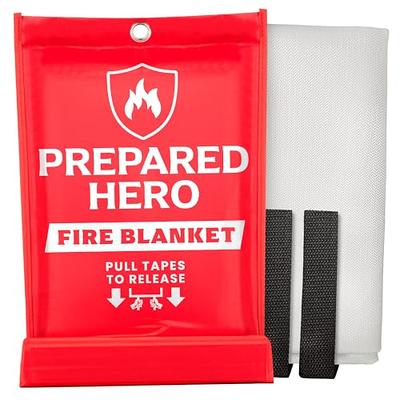 Safewayfire Emergency Fire Blanket, Fire Safety Blanket for Kitchen,  Fiberglass Fire Retardant Blankets, Fireproof Blankets for Home, School