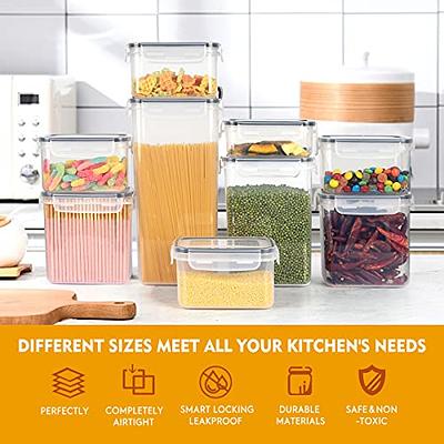 Airtight Food Storage Containers Set, Vtopmart 32pcs Plastic Kitchen and  Pantry Organization Canisters, Black