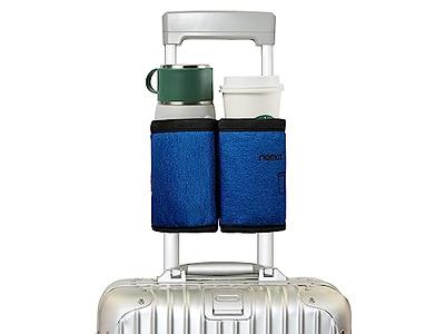 riemot Luggage Travel Cup Holder Free Hand Drink Caddy - Hold Two Coffee Mugs - Fits Roll on Suitcase Handles - Gifts for Flight Attendants Travelers