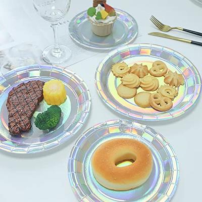 200 ct 9 Disposable Paper Plates White Round Dinner Party Dinnerware Tableware