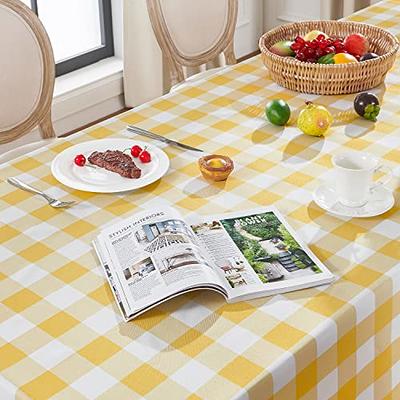 Softalker Rectangle Tablecloth Waterproof & Stain Resistant Table Cloth  Wrinkle Free Fabric Washable 210GSM Polyester Table Cover for