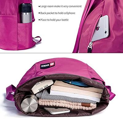 ZOORON Waterproof Drawstring Gym Backpack Bag for Men & Women,  Sport Gym Sack Mini Travel Daypack