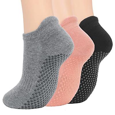 Women Yoga Socks Non Slip Grip Cotton Pilates Socks Ladies