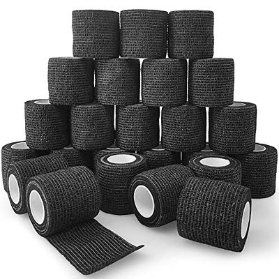 24 Rolls Black Elastic Self Adhesive Bandage Wrap, Breathable Flexible  Fabric Non Woven Cohesive Bandage, Ankle Sprains Swelling Medical First Aid  Sports Athletic Tape, Dogs Pet Vet Wrap 2” x 5 Yards. - Yahoo Shopping