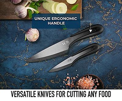 Farberware Professional 3-inch Ceramic Paring Knife with Black Blade Cover  and Handle 