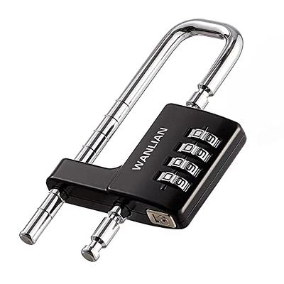 4 Digit Combination Padlock - Lock for Gym, Employee, School Locker, Hasp, Fence