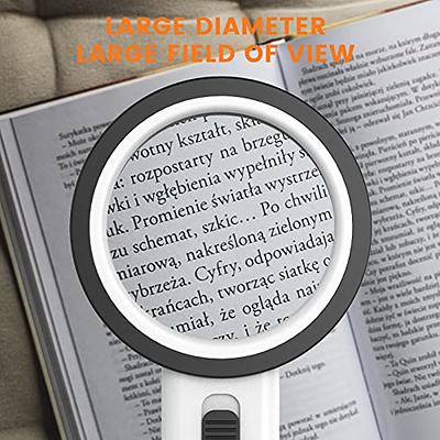 Magnifying Glass with Light, Double Glass Lens Handheld Illuminated  Magnifier Reading Magnifying Glass with for Seniors Read, Coins, Stamps,  Map, Inspection, Macular Degeneration - Yahoo Shopping