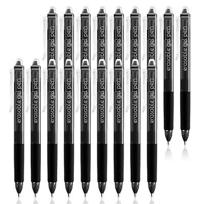  BAYTORY 12Pcs Retractable Erasable Gel Pens No Bleed Fine Point,  Blue and Black Ink Pen with Eraser Clear, Smooth Writing for Note Taking  Marking Planner Crossword Puzzles : Office Products