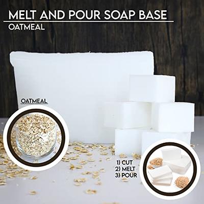 Soapeauty White Soap Base Glycerin Melt and Pour, Detergent Free, Natural  Moisturizing Bar for Sensitive Skin & Soap Making, Easy
