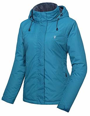 Baleaf Women's Water-Resistant Full-Zip Hooded Softshell Jacket