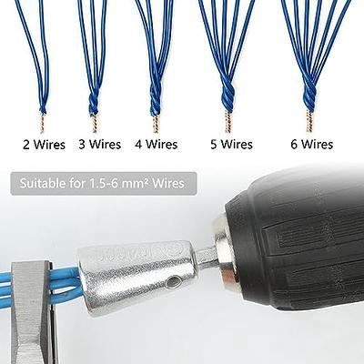 Wire Twisting Tool,Wire Stripper and Twister for Use with Power Drill  Drivers, Wire Terminals Power Tool Accessories Simultaneously Stripping and