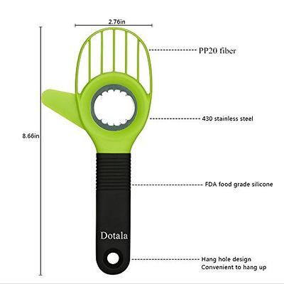 Dotala 3 in 1 Avocado Slicer Tool and Saver Keeper,Avocado Pit Remover and  Cutter as knife peeler scoop with Comfort-Grip Handle (Green-(Slicer+Saver))  - Yahoo Shopping